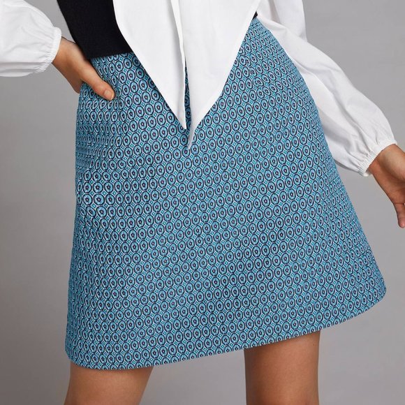 HTF Anthropologie Abstract Mini Skirt